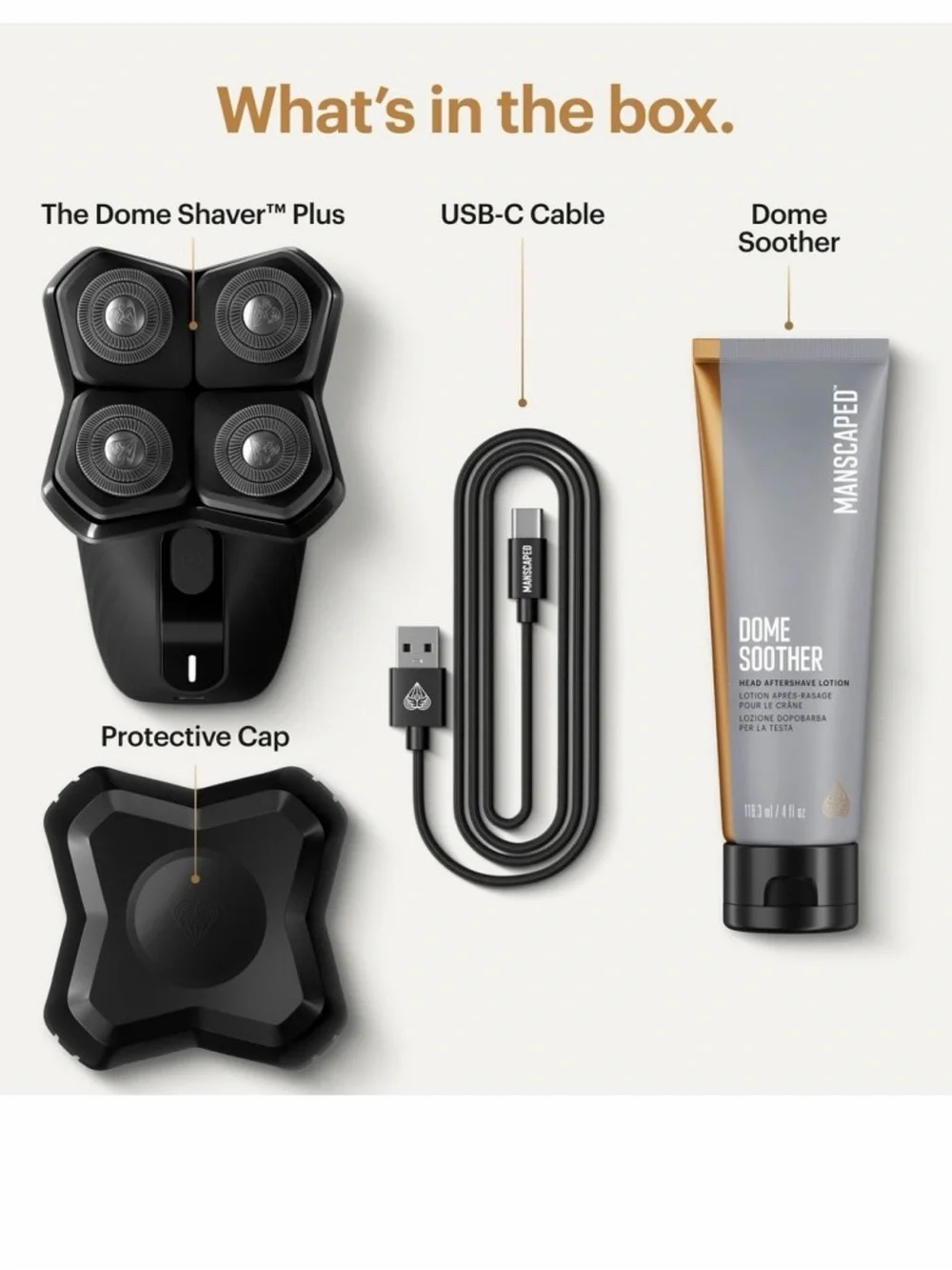 Manscaped Dome Head Shaver Kit — Black